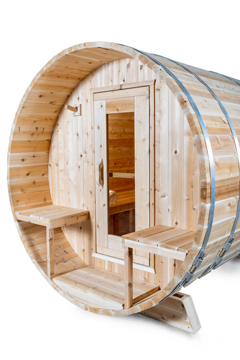Canadian Timber Serenity 2-4 Person White Cedar Barrel Traditional Sauna