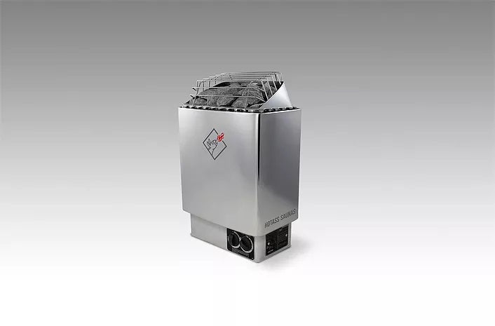 HomeHeat Series 3kW Stainless Steel Sauna Heater at 240V 1PH with Whisper-Quiet Built-in Time and Temperature Controls