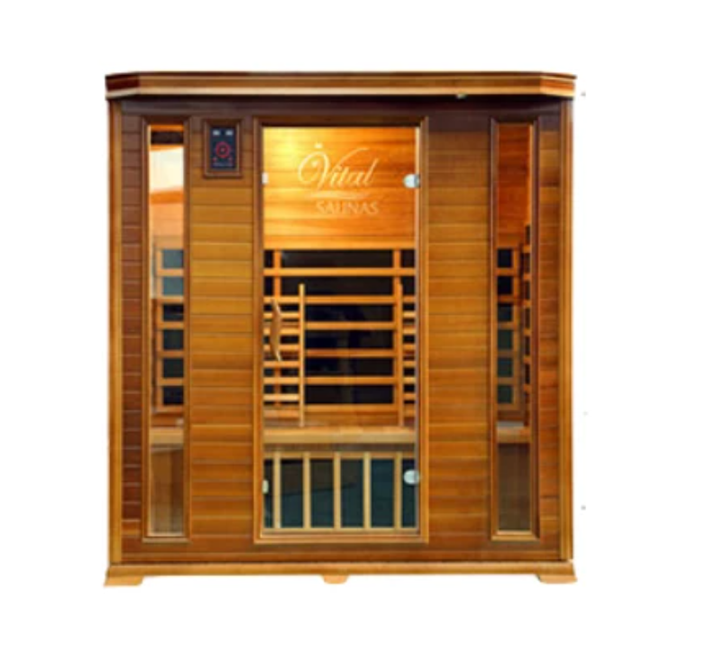 A 5-person infrared sauna made with Canadian Red Cedar 