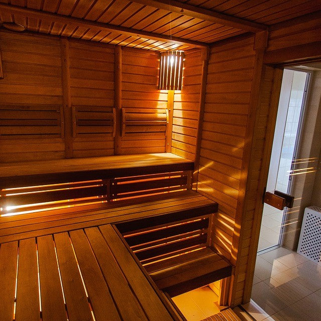 A 5-person sauna installed for a relaxing sauna therapy session.