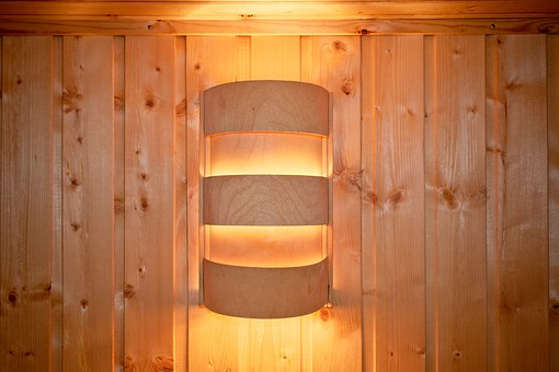 a sauna lamp
