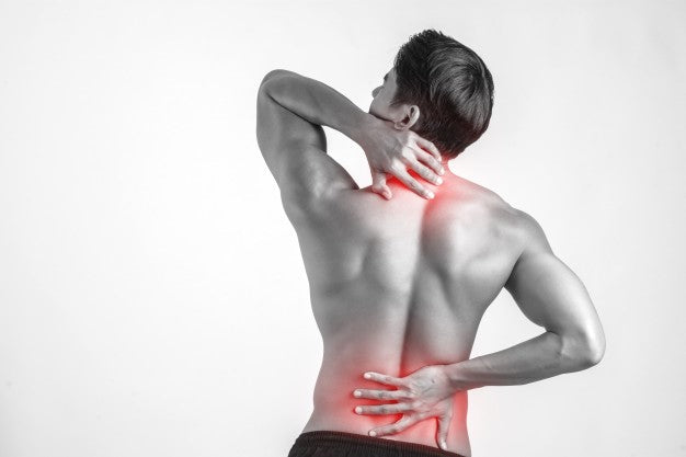 A man with back pain 