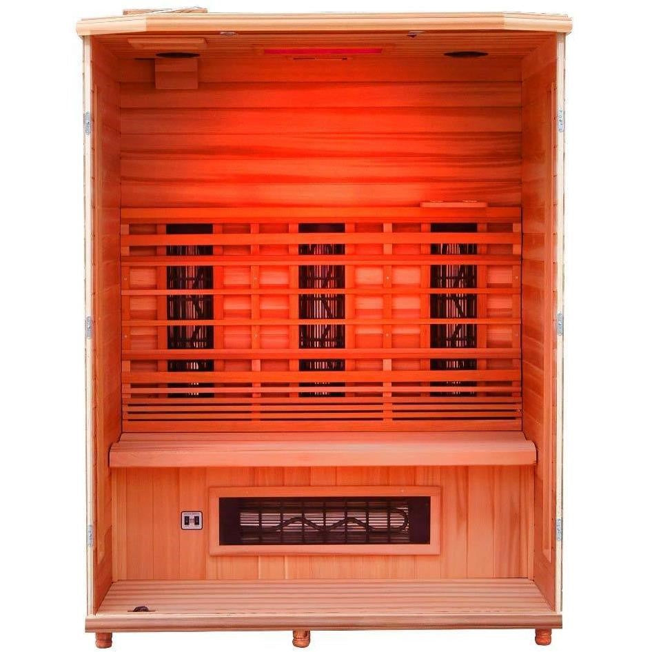 A pre-built home infrared sauna.