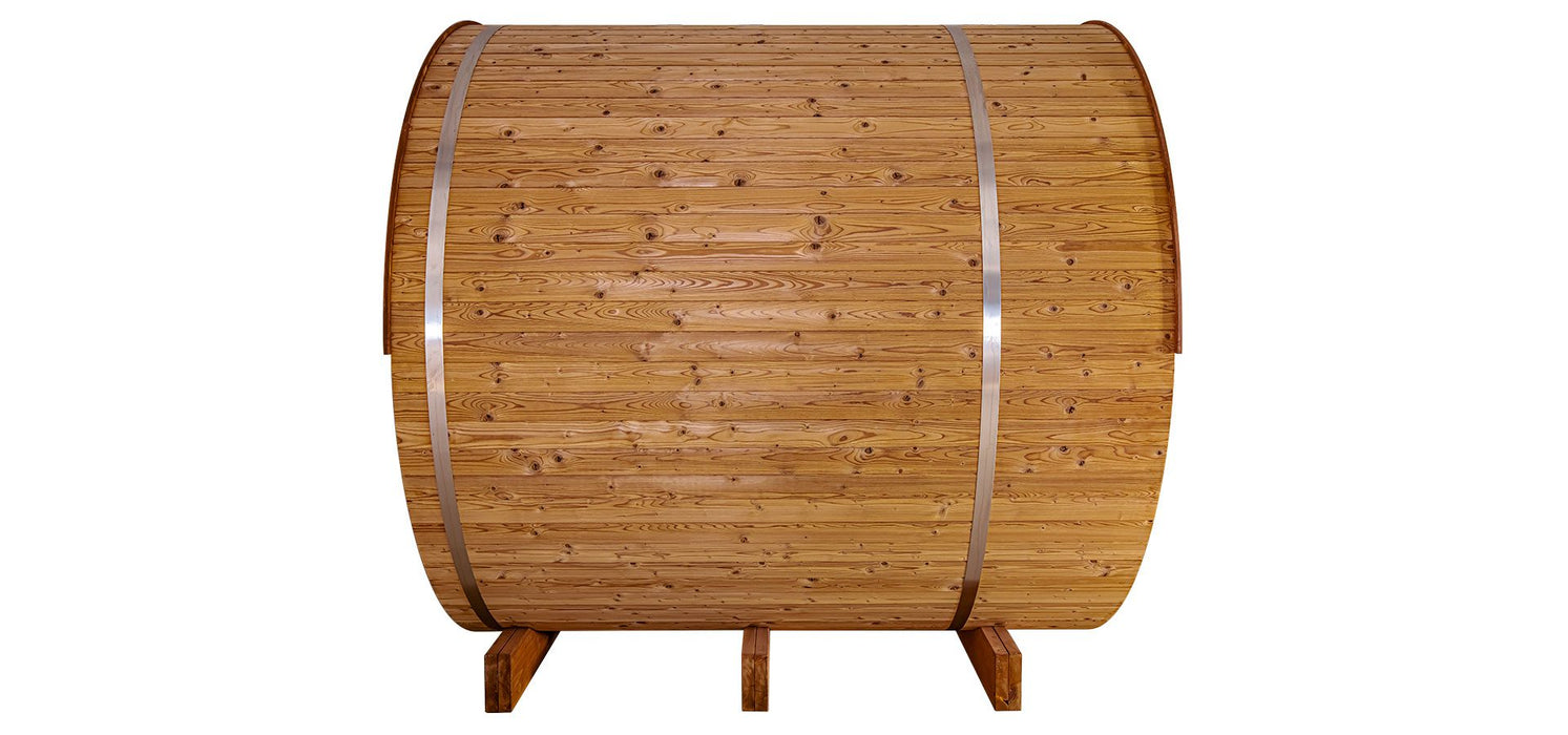 Thermory DIY Barrel Sauna Kit No 61 4 Person Sauna with Front Porch