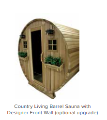 Designer Front Series w/ Window - For Saunacore Outdoor Barrel Saunas