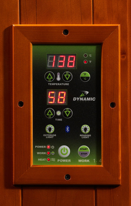 Dynamic Low EMF 2 Person Corner Far Infrared Sauna, Heming Edition (DYN-6225-02)