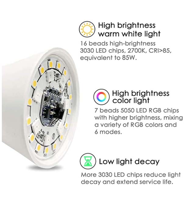 Chromotherapy LED Light Bulb Infrared for TheraSau