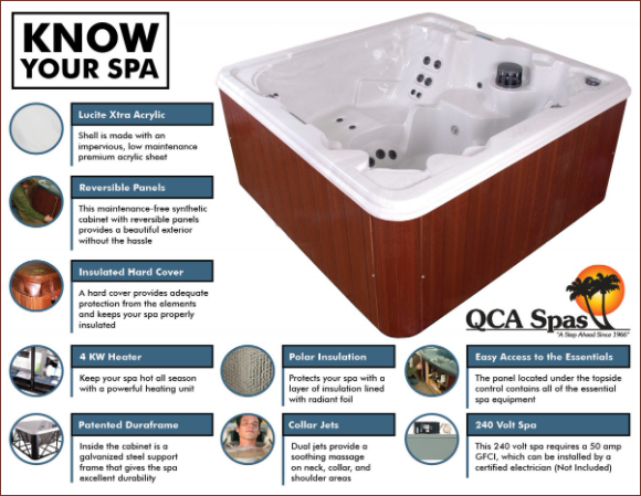 QCA Spas - Star Series - Dream Weaver 7 Person Hot Tub with Lounger
